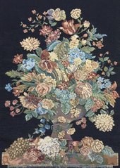 Гобелен Шикарний букет квітів у вазоні 62х85 фото — Магазин Gobelen Art