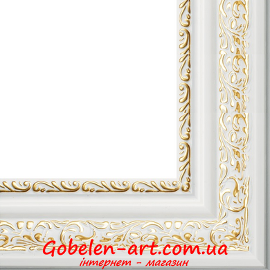 Оформить гобелен в багет шириной 5,3 см (белый) для размера 50х65 & 65х50 +/- 5 см. фото — Магазин Gobelen Art