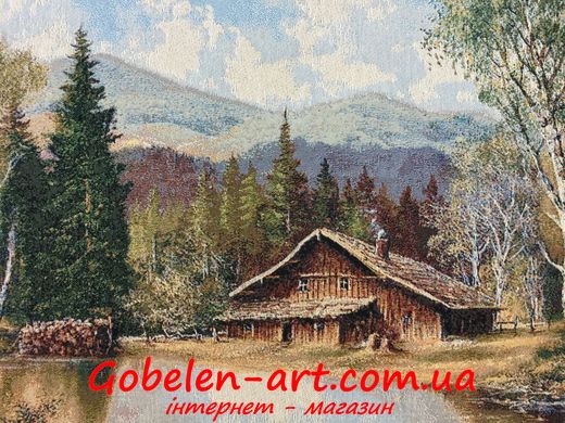 Гобелен Будиночок в горах 100х50 фото — Магазин Gobelen Art