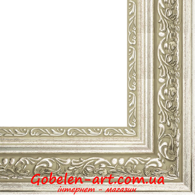 Оформити гобелен в багет шириною 5,3 см (срібний) для розміру 90х70 & 70х90 +/- 5 см. фото — Магазин Gobelen Art