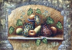 Гобелен Натюрморт с виноградом 70х50 фото — Магазин Gobelen Art