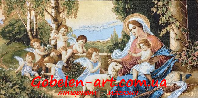 Гобелен Ангели і Мадонна 2 95х50 фото — Магазин Gobelen Art
