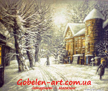 Гобелен Снег выпал Замок 65х50 фото — Магазин Gobelen Art