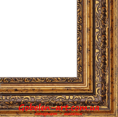 Оформити гобелен в багет шириною 5,3 см (коричнево-золотий) для розміру 95х70 & 70х95 +/- 5 см. фото — Магазин Gobelen Art