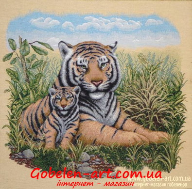 Гобелен Тигри 50х50 фото — Магазин Gobelen Art