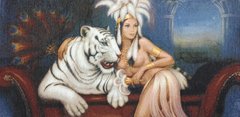 Гобелен С белым тигром 100х50 фото — Магазин Gobelen Art