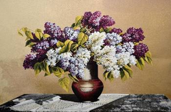 Гобелен Сирень в кувшине 105х70 фото — Магазин Gobelen Art