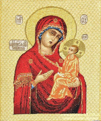 Гобелен Тихвинская икона Божьей Матери 24х29 фото — Магазин Gobelen Art