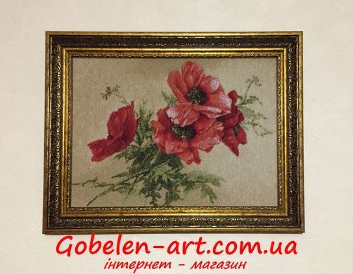 Гобелен Красные маки 48х35 фото &mdash; Магазин Gobelen Art