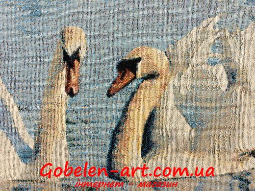 Гобелен Сім'я лебедів 106х72 фото — Магазин Gobelen Art