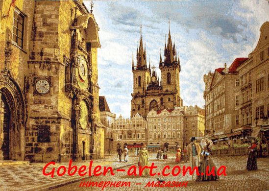 Гобелен Прага Староміська площа 70х50 фото — Магазин Gobelen Art