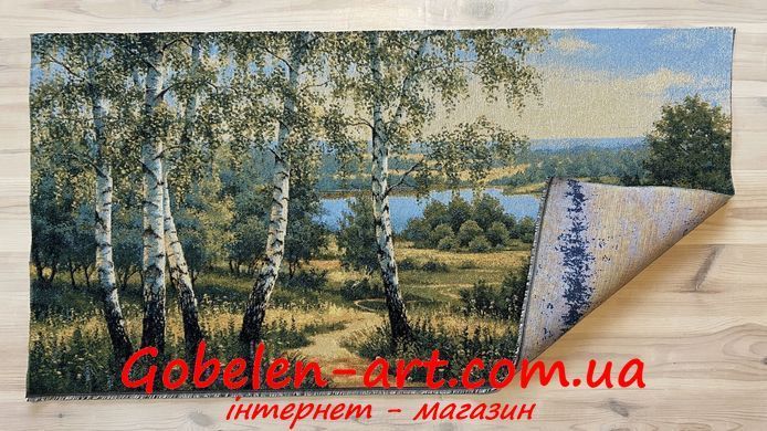 Гобелен Мальовничий краєвид з березами 98х50 фото &mdash; Магазин Gobelen Art
