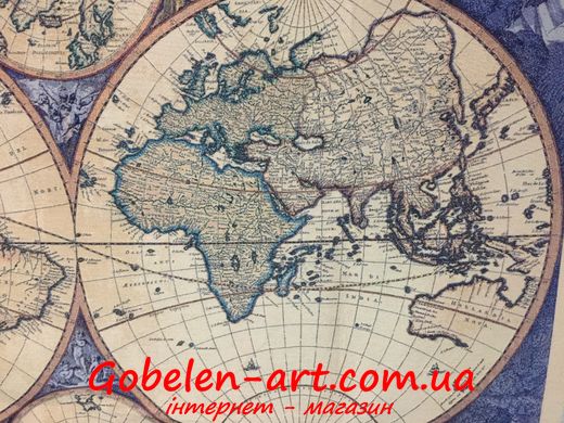 Гобелен Карта світу 4 стихії 134х115 фото — Магазин Gobelen Art