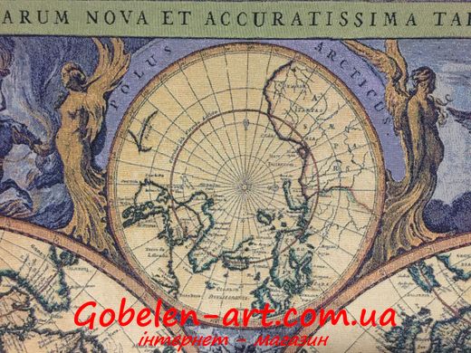 Гобелен Карта світу 4 стихії 134х115 фото — Магазин Gobelen Art