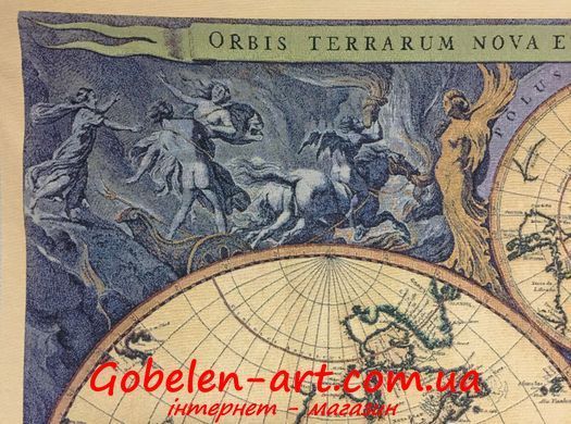 Гобелен Карта світу 4 стихії 134х115 фото &mdash; Магазин Gobelen Art