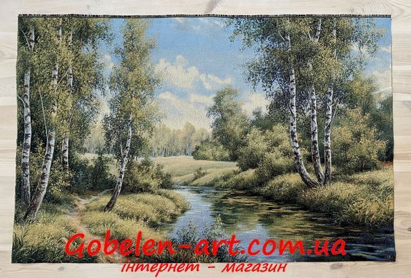 Гобелен Берези біля річки 108х70 фото &mdash; Магазин Gobelen Art