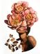Дівчина у квітучих півоніях (Розмір L) - дерев'яні пазли