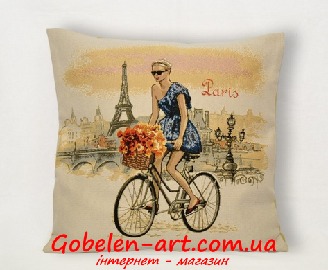 Леді Париж 45х45 - гобеленова наволочка фото — Магазин Gobelen Art