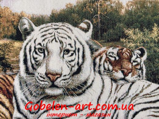Гобелен Відпочиваючі тигри 97х49 фото — Магазин Gobelen Art