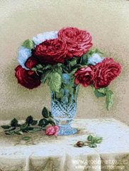 Гобелен Красные розы 35х48 фото — Магазин Gobelen Art