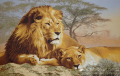 Гобелен Король лев 115х70 фото — Магазин Gobelen Art