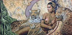 Гобелен Амазонка з леопардами 100х50 фото — Магазин Gobelen Art