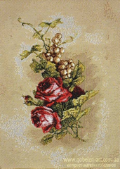 Гобелен Бутоньєрка червоні троянди 17х21 фото — Магазин Gobelen Art