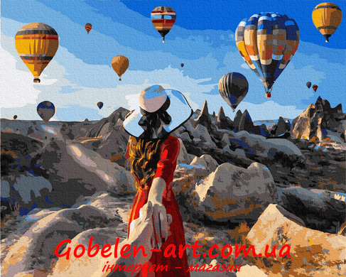 Путешественница в Каппадокии - картина по номерам BRUSHME фото — Магазин Gobelen Art