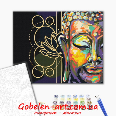 Символика Будды - картина по номерам BRUSHME фото — Магазин Gobelen Art