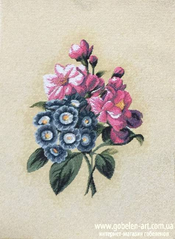 Гобелен Бутоньєрки Сині квіти євро 17х21 фото — Магазин Gobelen Art