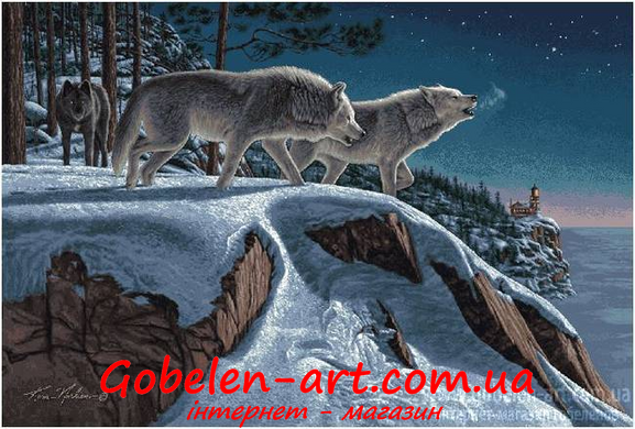 Гобелен Вовча зграя 108х70 фото — Магазин Gobelen Art