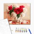 Червоно-білі піони і вишні - картина за номерами BRUSHME фото — Магазин Gobelen Art