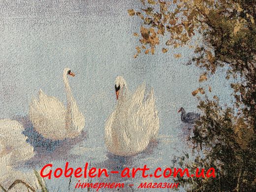 Гобелен Лебеди на пруду 127х71 фото — Магазин Gobelen Art