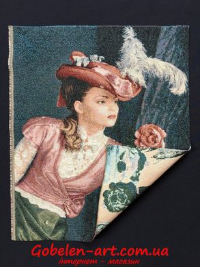 Гобелен Дама с розой 50х62 фото — Магазин Gobelen Art
